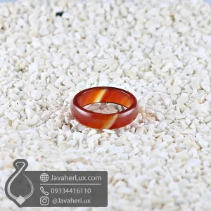 حلقه سنگی عقیق قرمز مدل هومیان _ کد : 400848