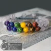 seven-chakra-stone-bracelet-400931-2-دستبند هفت چاکرا دو رج بافت مدل آگاهی برتر جواهر لوکس-