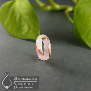 banded-agate-gemstone-ring-401003-javaherlux.com-حلقه سنگی عقیق سلیمانی دو رنگ خاص و زیبا جواهرلوکس