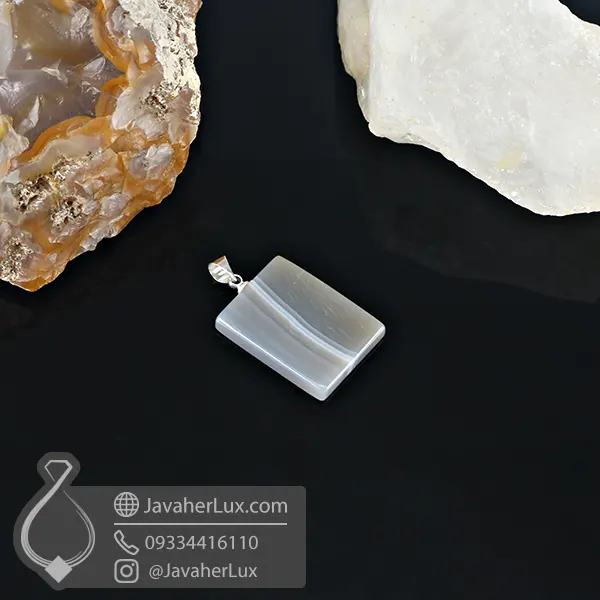 gray soleymani agate gemstone necklace pendant 400987 javaherlux.com 01-javaherlux.com-جواهرلوکس