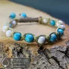 howlite-turquoise-stone-bracelet-400993-دستبند سنگ هولیت و فیروزه جواهر لوکس-javaherlux.com