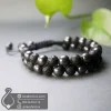 hematite-and-black-lava-stone-bracelet-401028-دستبند سنگ حدید و لاوا اصل دو رج بافت اسپرت مدل جواهر لوکس شاهزاده شب-javaherlux.com