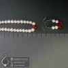 pearl-oyster-coral-necklace-bracelet-earrings-set-401025-javaherlux.com-ست گردنبند دستبند گوشواره اقیانوسی با مروارید صدف مرجان قرمز اصل جواهر لوکس