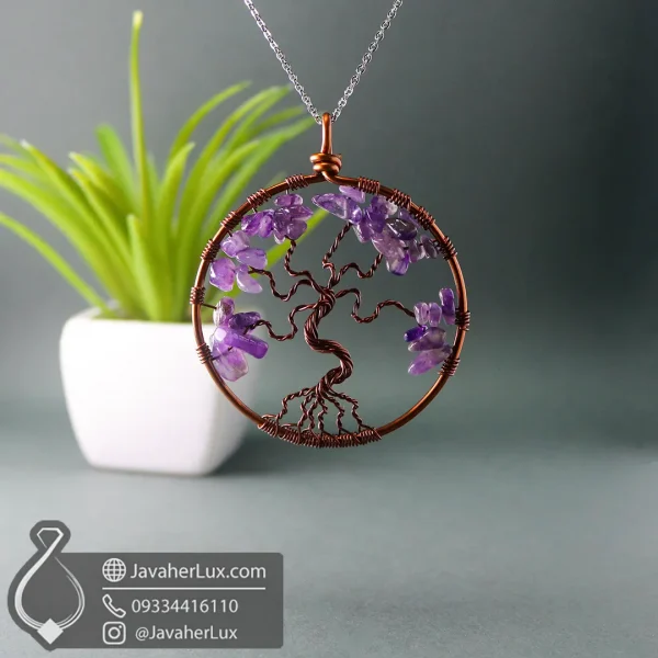 - tree-of-life-amethyst-necklace-pendant-401029گردنبند سنگ آمیتیست مدل درخت زندگی بزرگ جواهر لوکس
