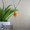 گردنبند سنگ آونتورین پرتقالی تراش پرنده_401035_جواهر لوکس گردنبند سنگ آونتورین پرتقالی تراش پرنده_401035_جواهر لوکس