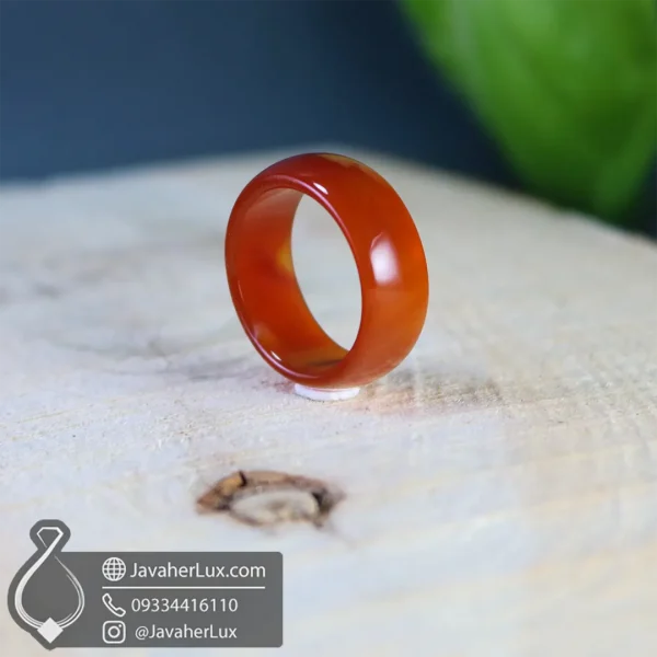 red-agate-stone-ring-401049-javaherlux.com-جواهر لوکس حلقه سنگی پهن عقیق قرمز اصل