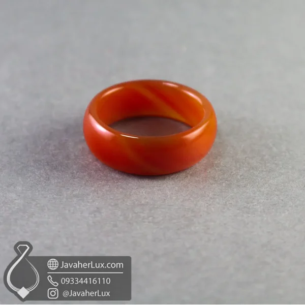 red-agate-stone-ring-401049-javaherlux.com-جواهر لوکس حلقه سنگی پهن عقیق قرمز اصل