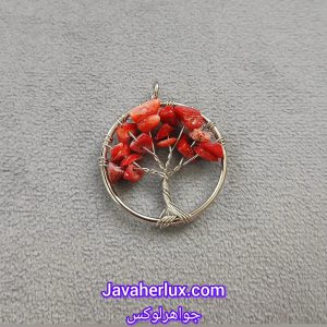 red-coral-tree-of-life-pendant-401046-Javaherlux.com-01-گردنبند مرجان قرمز درخت زندگی جواهرلوکس