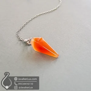 carnelian-stone-pendulum-401108-javaherlux.com-پاندول سنگی کارنلین اصل و طبیعی مدل شاقول جواهرلوکس