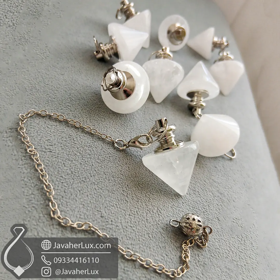 crystal-quartz-ibn-sina-pendulum-401110-javaherlux.com-شاقول سنگی کریستال کوارتز مدل ابن سینا-جواهرلوکس