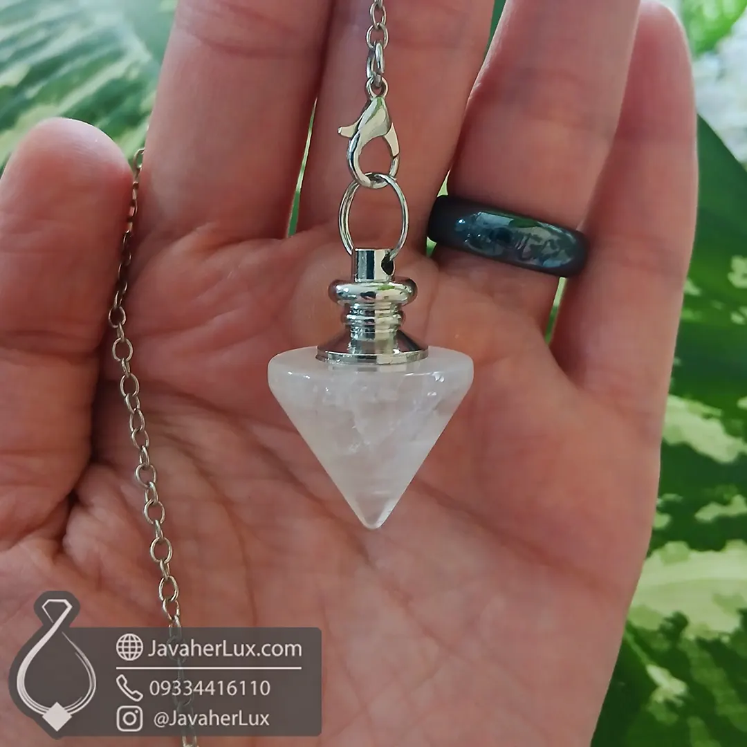 crystal-quartz-ibn-sina-pendulum-401110-javaherlux.com-شاقول سنگی کریستال کوارتز مدل ابن سینا-جواهرلوکس